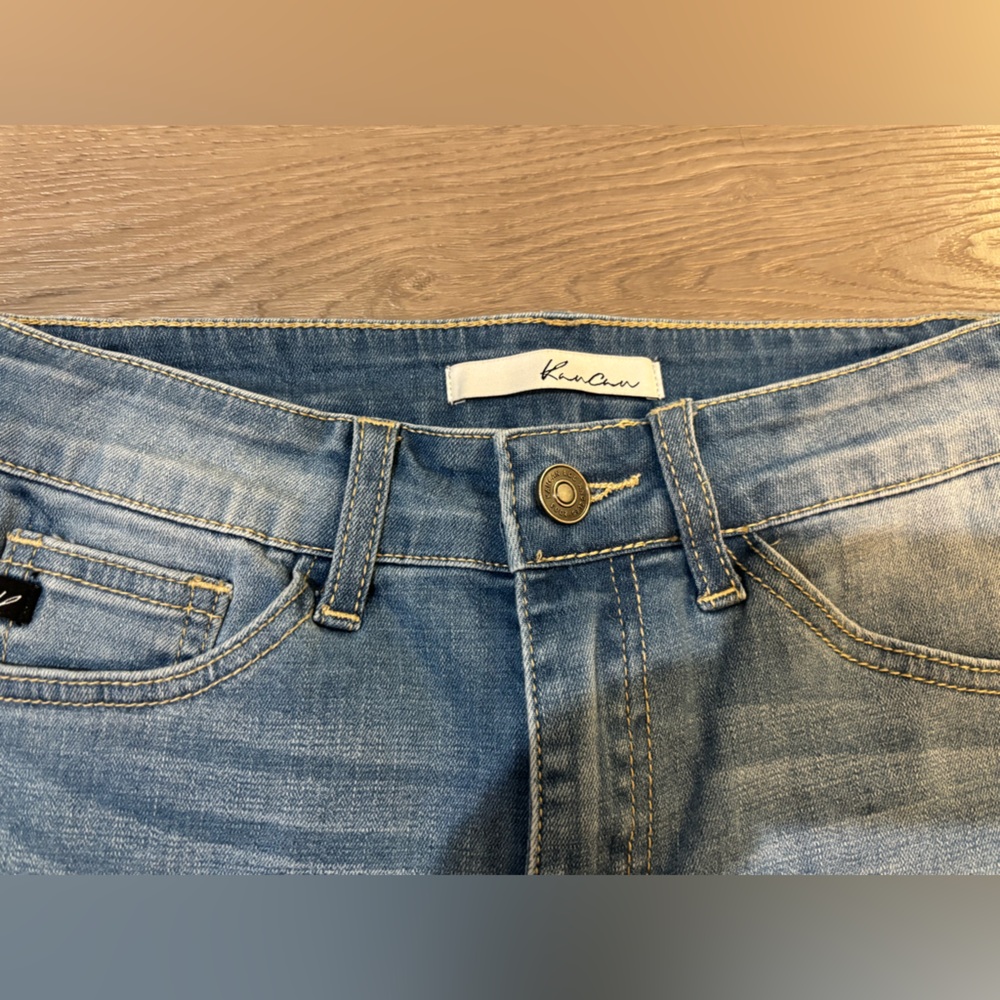 KanCan Blue Denim Frayed Jean Shorts - Size 25 - Picture 5 of 14